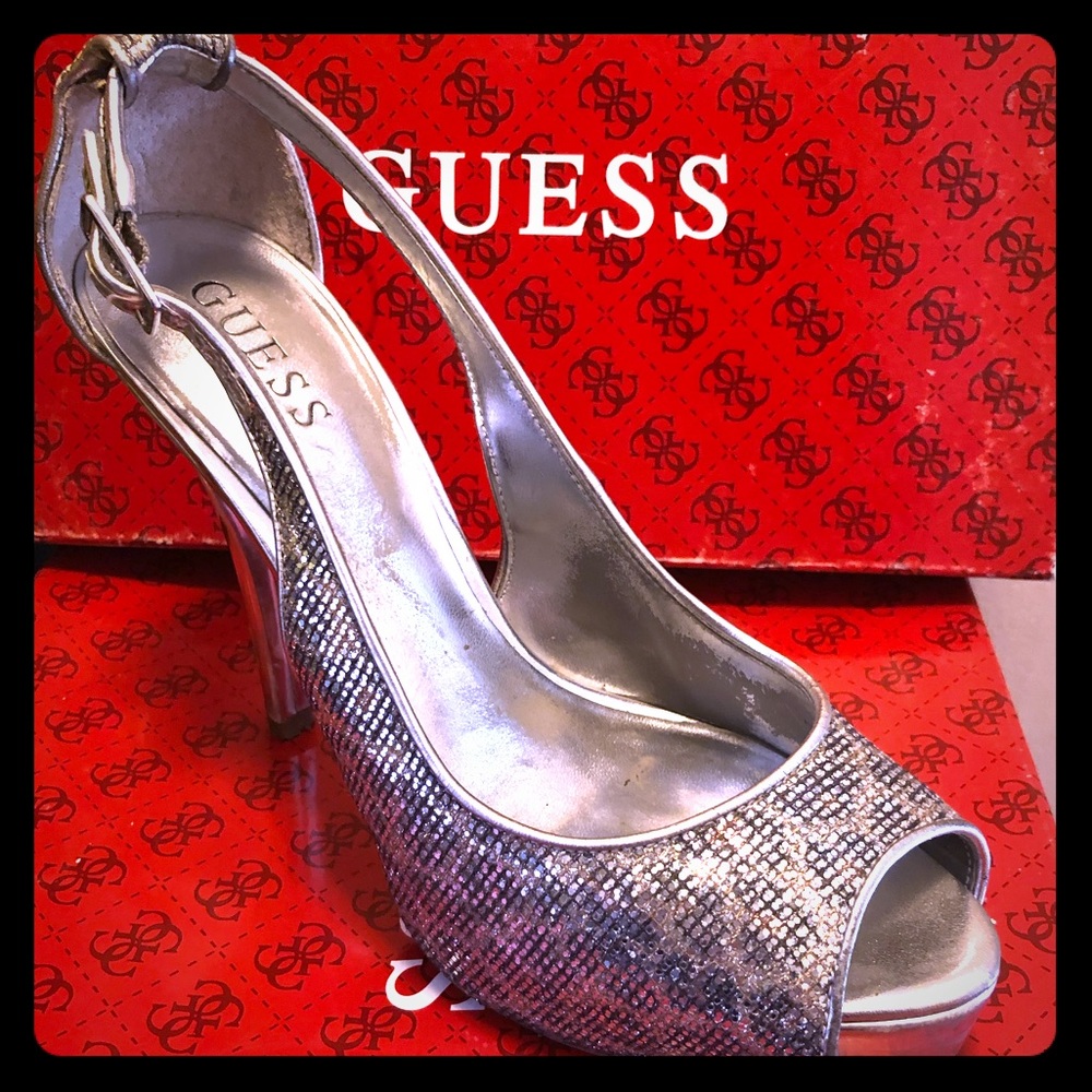 Guess heels/ Slingback Peep Toe